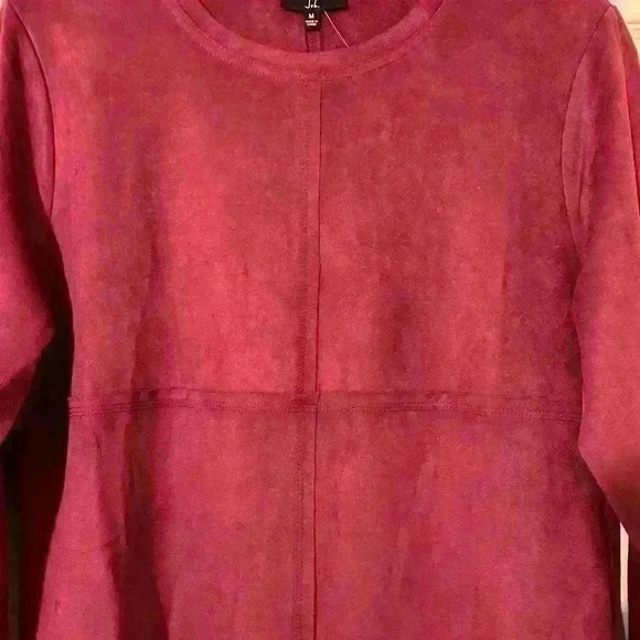 JOH Anthropologie aurora M long sleeve faux suede dress, NWT, side pockets - Picture 2 of 6